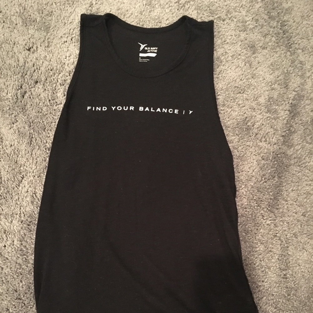 Black workout tank